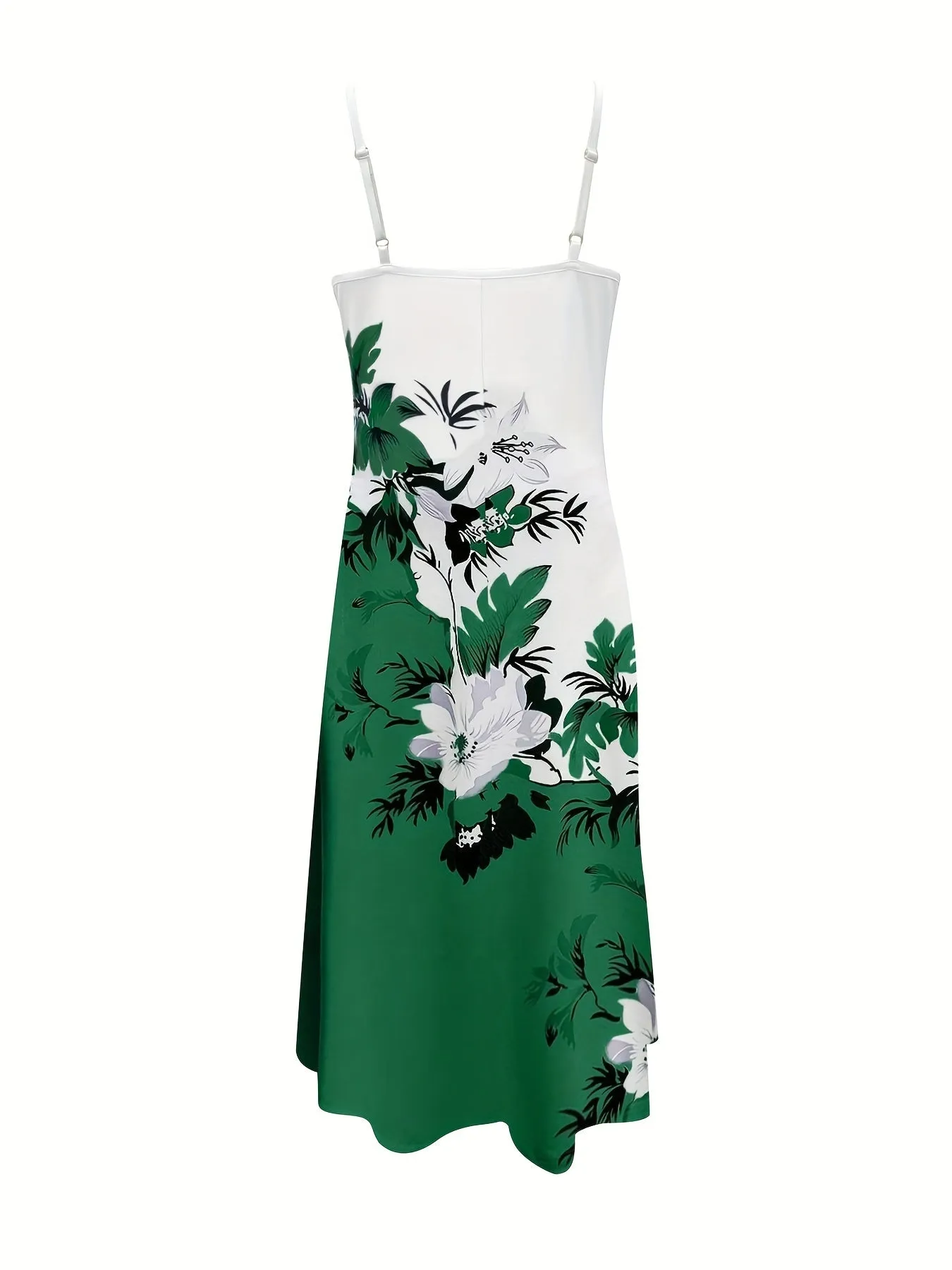 Women's Elegant Outfit Set - Floral Print V-Neck Sleeveless Backless Cami Dress & Half Sleeve Open Front Crop Cardigan - Spaghetti Strap, Solid Color, Relaxed Fit, Perfect for Casual Daily Wear, Date Night, or Special Occasions